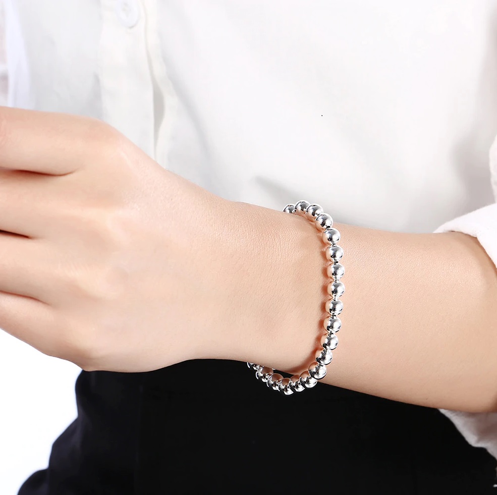 Bracelet Perles Argentées « ESTHER » 9,90€