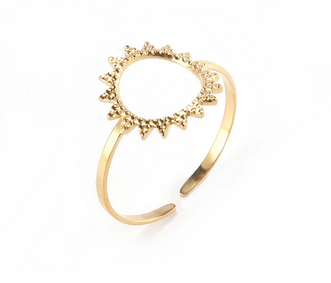 Bague minimaliste « SOL » acier doré 9,90€