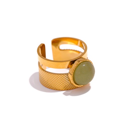 Bague large Aventurine « JANYA » 25€